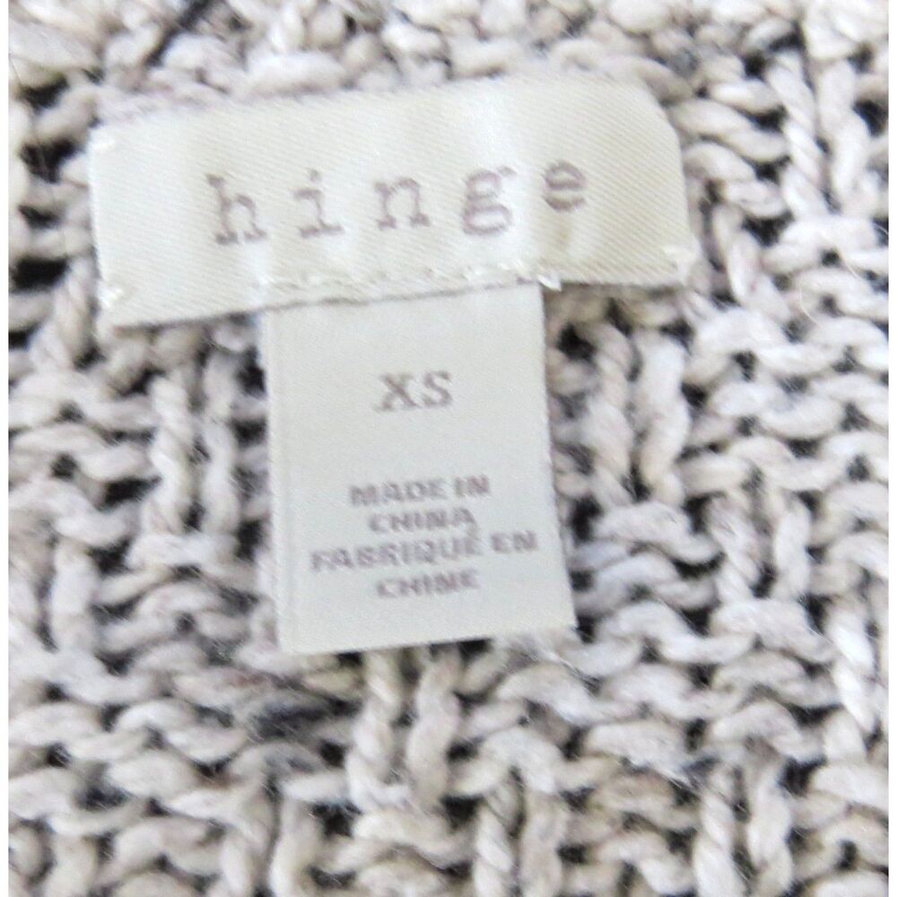 Hinge  ( Nordstrom's) Women's Sweater  Tunic Length Oatmeal Speckled l XS  EUC - Picture 8 of 9